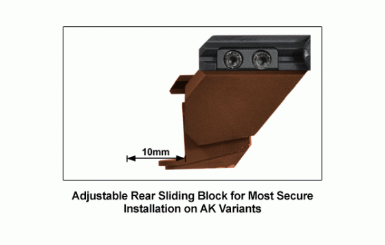 Боковой быстросъемный кронштейн Leapers UTG PRO AK47 19-Slot Low Pro Picatinny Rail, QD, Rear Sight MTU014