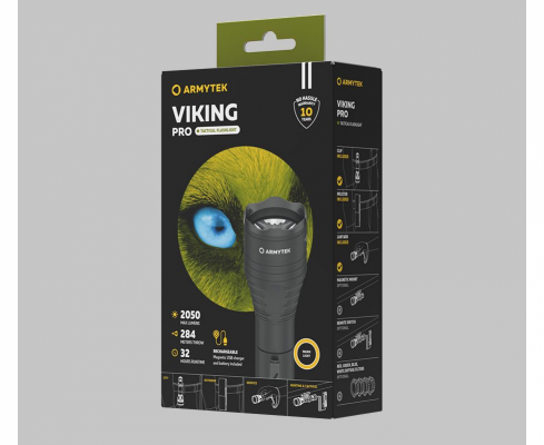 Фонарь Armytek Viking Pro Magnet USB XHP50.2 2200 lm свет белый
